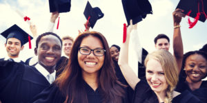 Group of Diverse International Students Celebrating Graduation